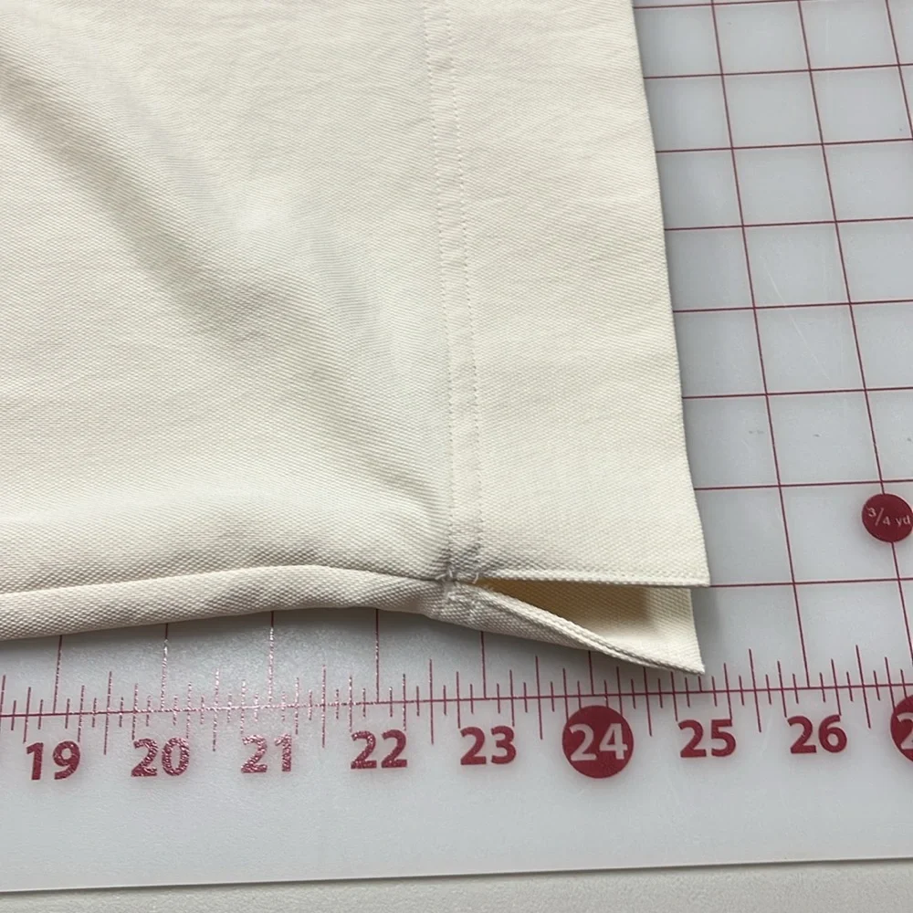 REISS Fleur Twin Pocket V-Neck Back Detail Lagenlook Minimalist Cream Blouse 0 - Picture 16 of 16